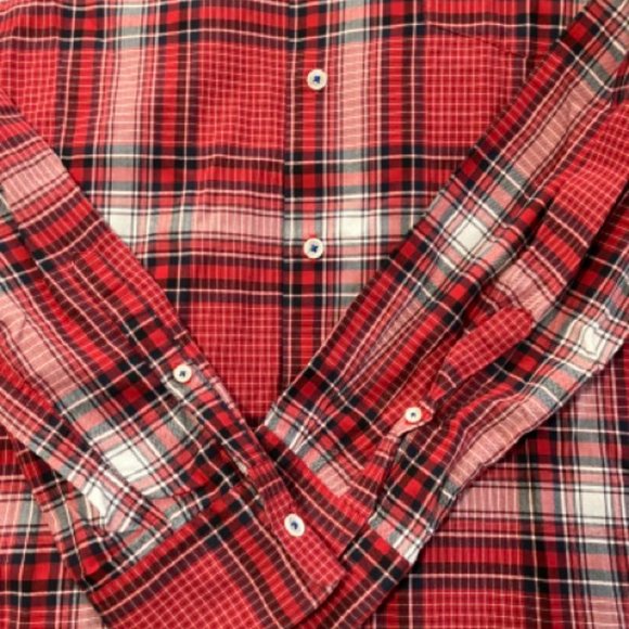 Toscano Red Plaid Shirt Designed by Patrick Assaraf - Picture 4 of 7